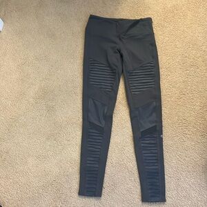 Alo moto leggings dark grey size small